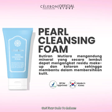 CELEBON Pearl Cleansing Foam 130ml - Purify & Glow