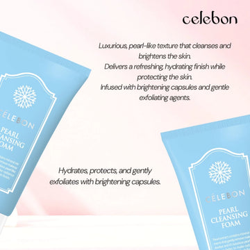 CELEBON Pearl Cleansing Foam 130ml - Purify & Glow