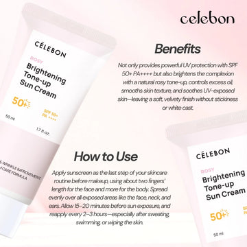 CELEBON Brightening Tone Up Sun Cream 50ml - Bright & Protect