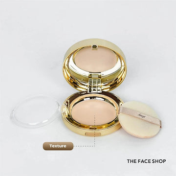 THE FACE SHOP Gold Collagen Ampoule Two-Way Pact 201