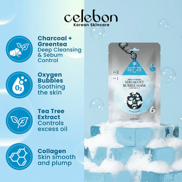 CELEBON 2 step sebum off bubble mask