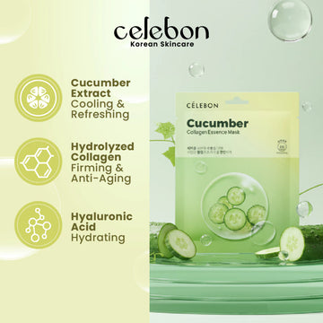 CELEBON Cucumber Collagen Essence Mask