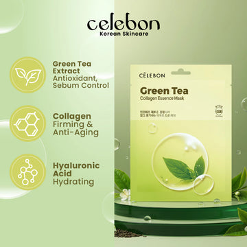 CELEBON Green Tea Collagen Essence Mask