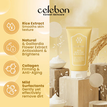 CELEBON Rice Pore Care Scrub Foam 130ml - Refine & Purify