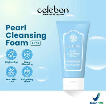 CELEBON Pearl Cleansing Foam 130ml - Purify & Glow