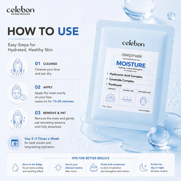 CELEBON Deep Mask Moisture 1 Sheet - Hydrate & Plump