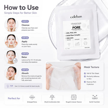 CELEBON Deep Mask Pore 1 Sheet - Pore & Smooth