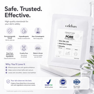 CELEBON Deep Mask Pore 1 Sheet - Pore & Smooth