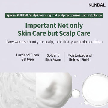 KUNDAL Tea Tree Deep Cleansing Shampoo in White Musk scent, a gel type shampoo with soft rich foam for a moisturized and refresh finish.
