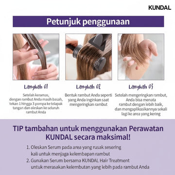 KUNDAL White Musk Ultra Hair Serum 100ml, a Korean hair serum for dry, frizzy, and sensitive scalps. Contains 16 natural oils.