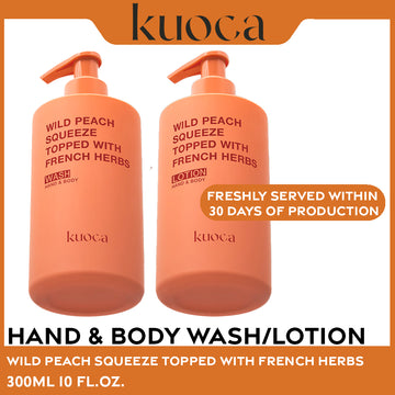 KUOCA Hand & Body Lotion Wild Peach 300ml - Moist & Scented