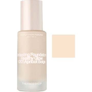 THE FACE SHOP Ink Lasting Foundation Glow V201 Apricot Beige SPF 30 PA++